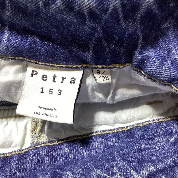 Petra High Rise Comfort Wide Flare Blue Women's Jeans - Picture 5 of 14